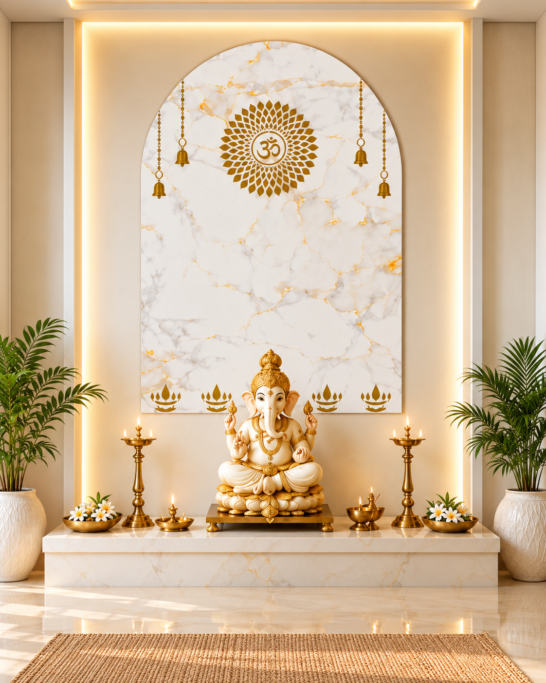 Golden Ganesha Shrine Alcove