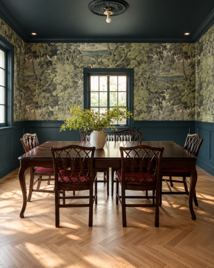 Luxury Dark Green Forest & Woodland Wallpaper
